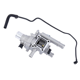 YOUYIEN thermostat housing front view showing machined ports for precise fit and leak prevention