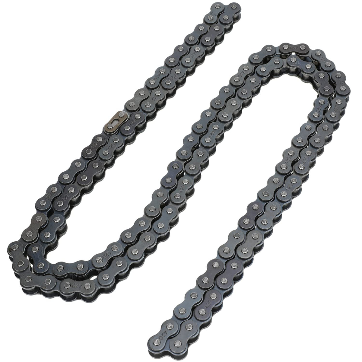 YOXUFA chain installed on a mini ATV showing real-world application and strength