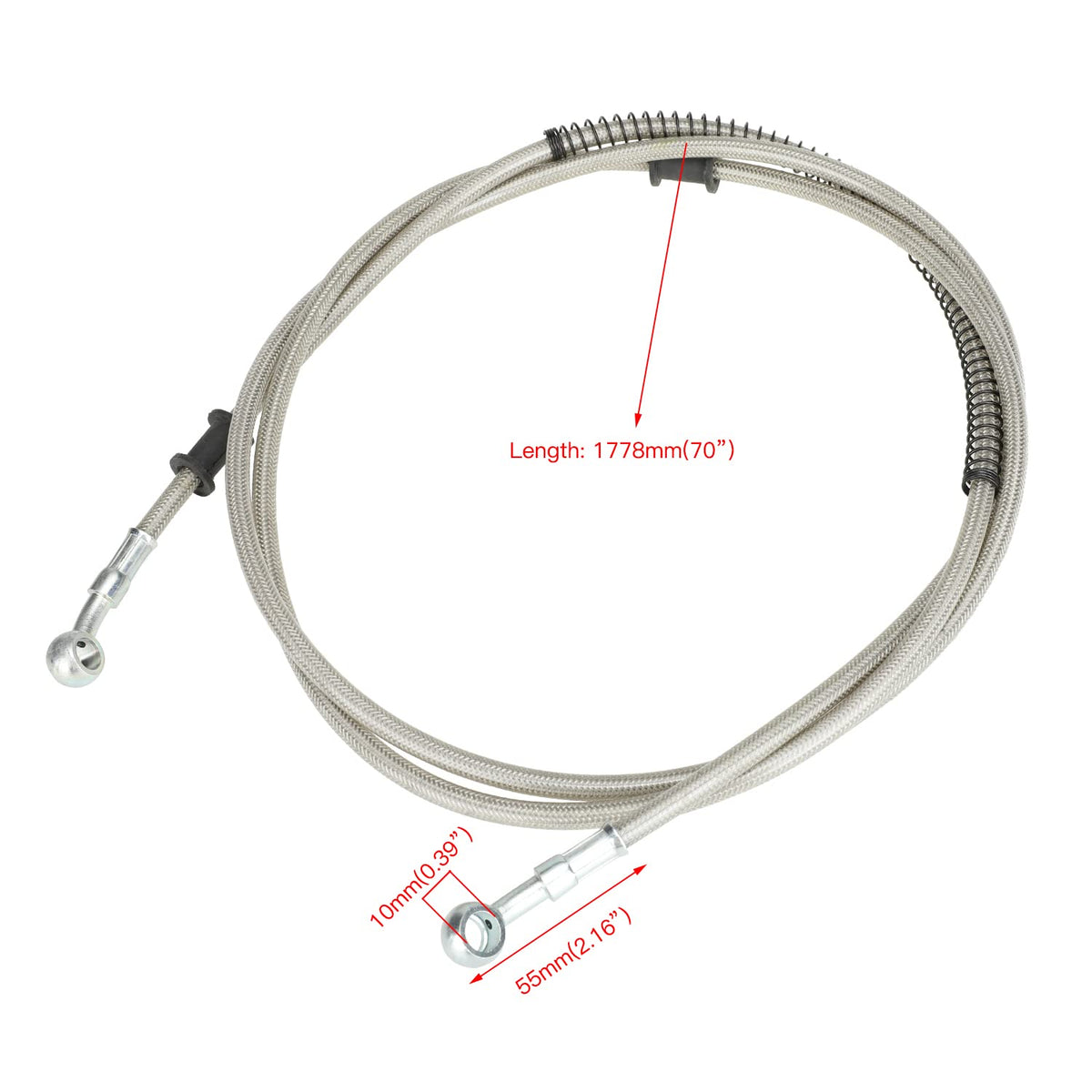 YOXUFA braided brake hose full-length for improved durability and routing