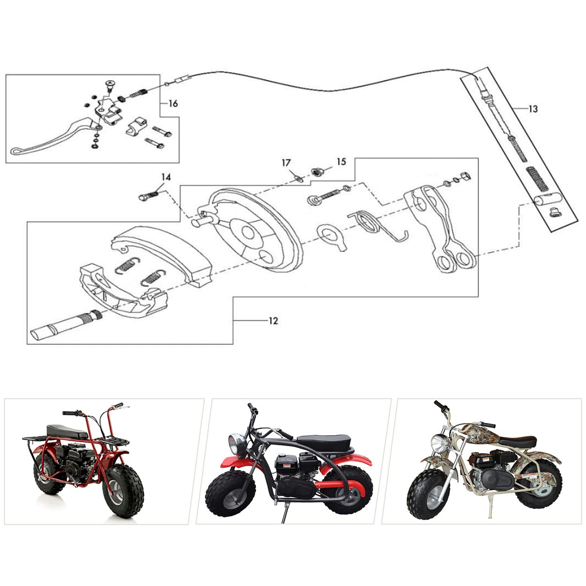YOXUFA chrome-plated brake lever close-up highlighting durable finish