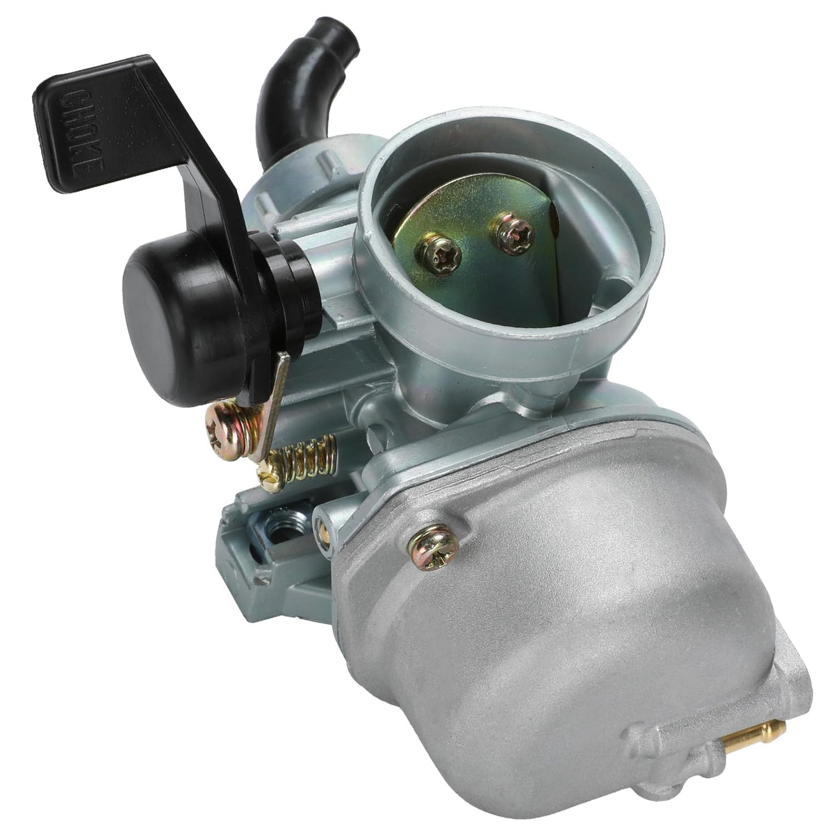 YOXUFA carburetor side choke closeup showing right-side choke for correct fit