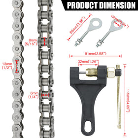 YOXUFA kit in box with chain breaker and hardware for quick DIY repairs