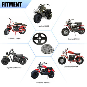 YOXUFA 420 90-link chain laid flat for easy sizing and installation