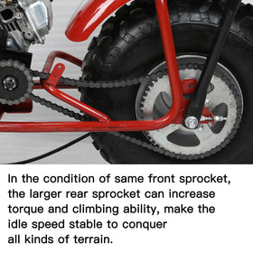 YOXUFA chain link detail showing solid rivets for reliable engagement and life