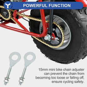 YOXUFA chain tensioner and breaker tools displayed emphasizing hassle-free roadside adjustments