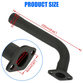YOXUFA exhaust installed on mini bike showing direct-fit convenience
