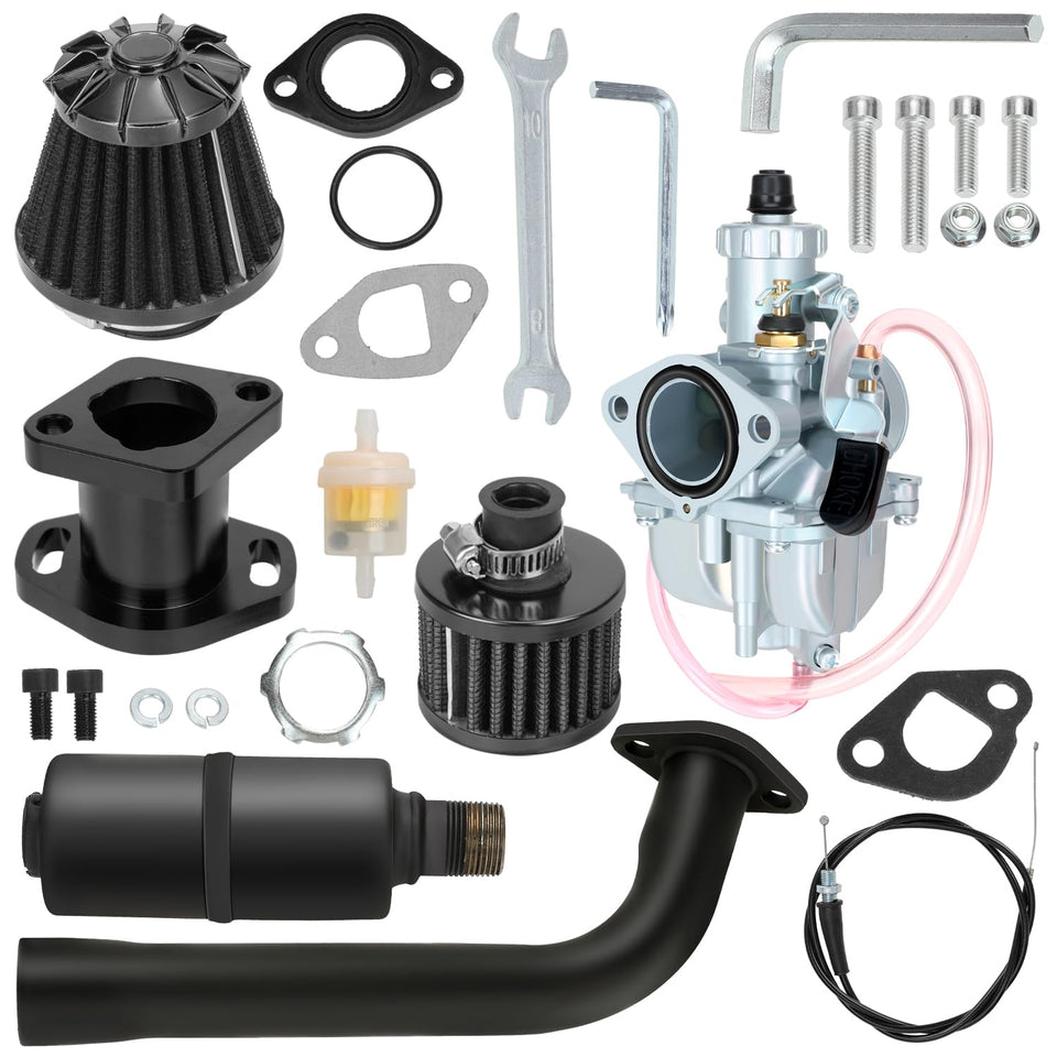 YOXUFA front assembly kit laid out showing complete contents and easy installation benefits
