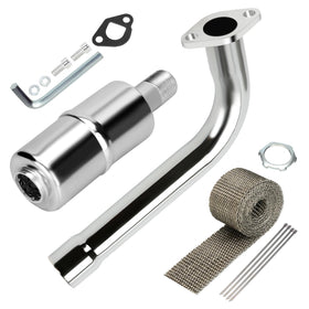 YOXUFA front view of muffler kit showing complete package and fitment benefit