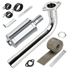 YOXUFA front view exhaust assembly showing fit and robust design benefit durability