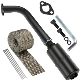 YOXUFA front view exhaust assembly showing fit and finish benefits