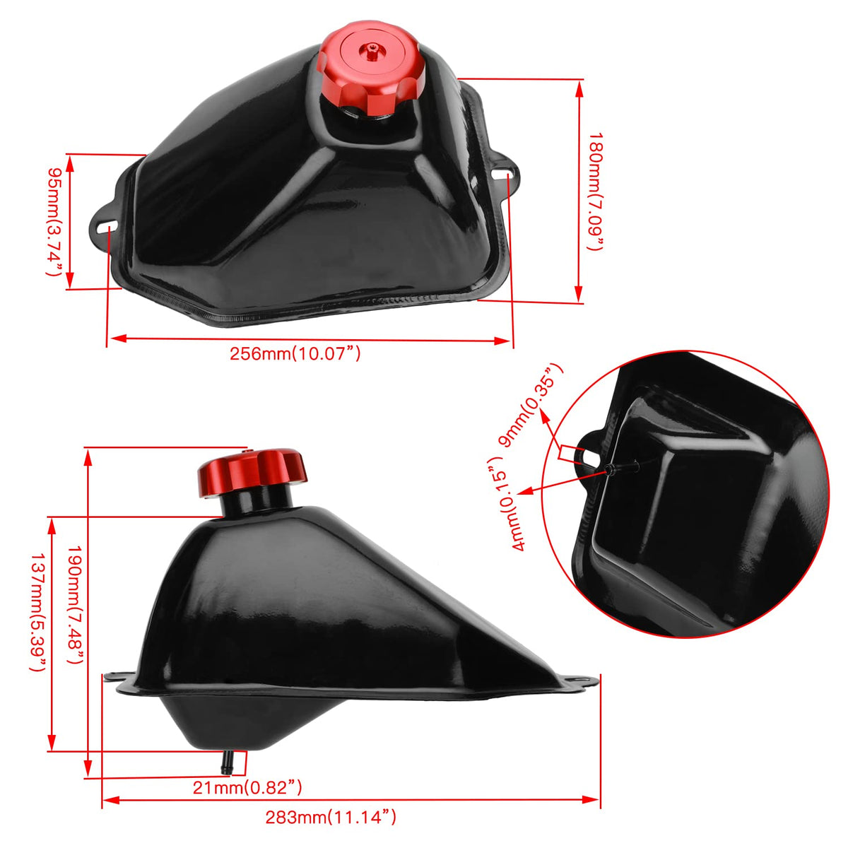 YOXUFA petcock and fittings displayed for simple fuel control and installation