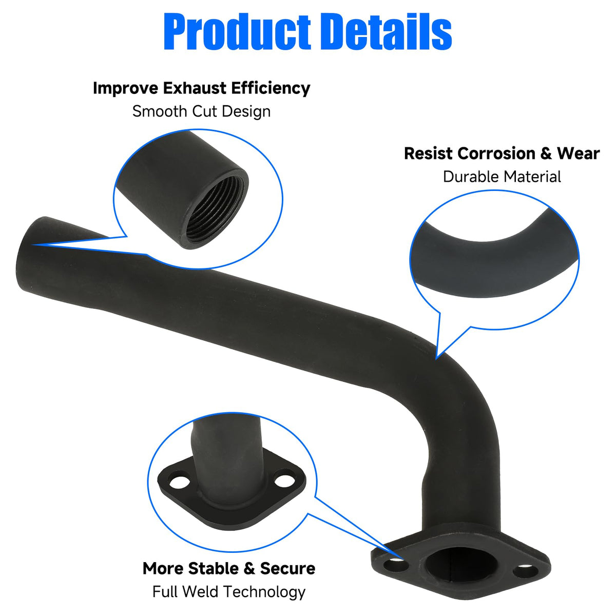 YOXUFA heat shield tape wrapped on header offering rider protection