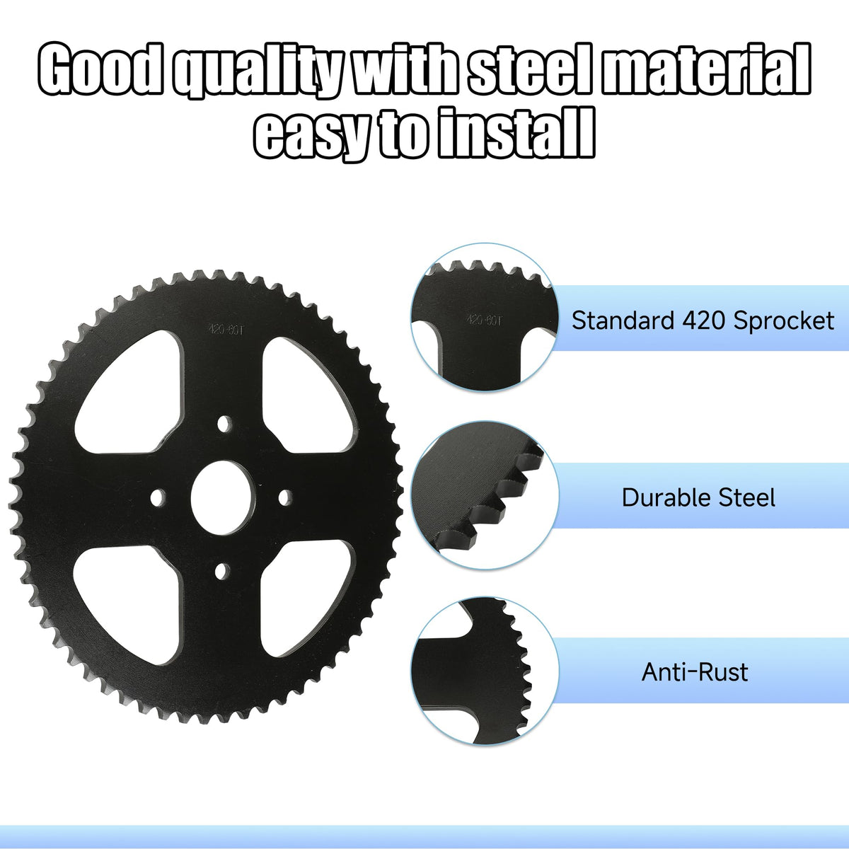 YOXUFA sprocket installed on rear wheel showing correct fit and torque