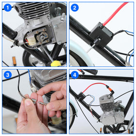 YOXUFA kit mounted on a motorized bike engine restoring reliable starts