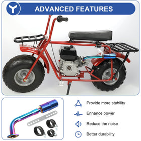YOXUFA lifestyle ride setting with muffler fitted showing confident handling