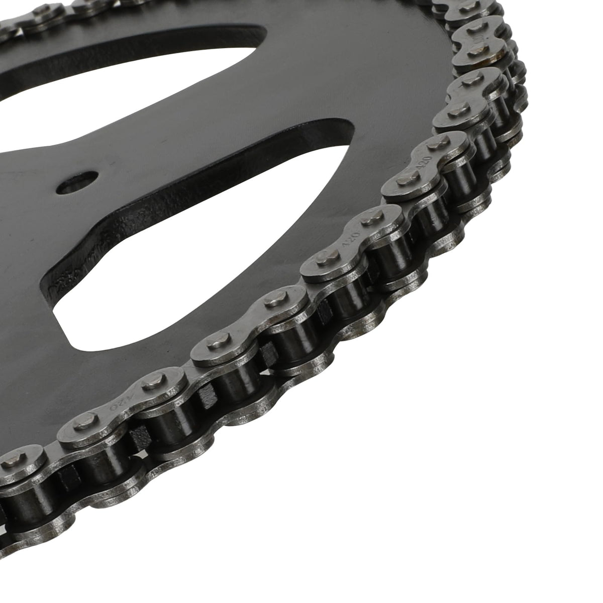 YOXUFA kit contents overhead with chain, sprocket, tool, master link