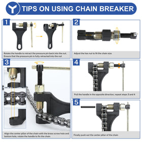 YOXUFA two chains laid flat illustrating the 42-link jackshaft and 90-link rear drive pair