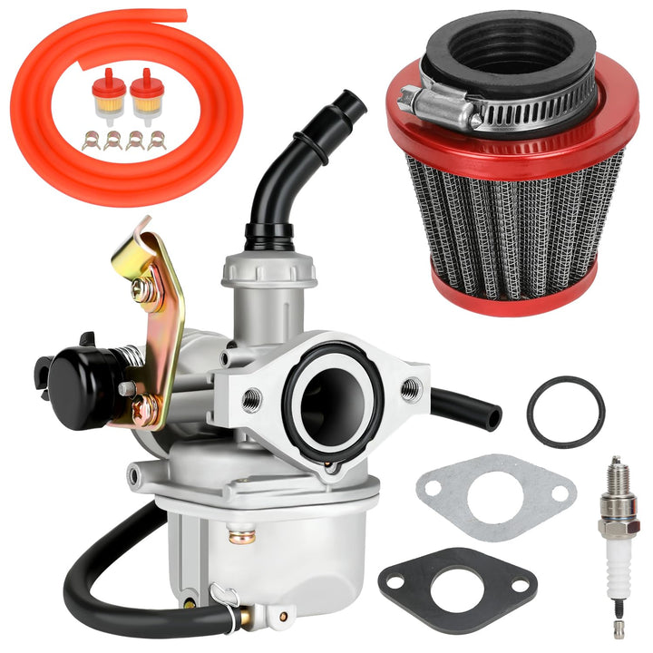 YOXUFA PZ19 carburetor front view showing clean throat for improved throttle response
