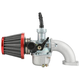 YOXUFA PZ22 installed on pit bike intake showing direct bolt-on fit