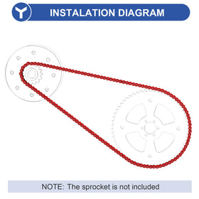 YOXUFA chain next to ruler showing 132-link scale and exact sizing benefit