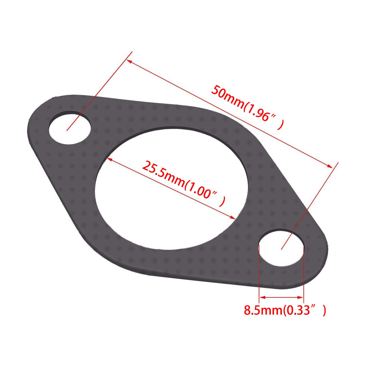 YOXUFA side-by-side with ruler showing scale and confirming 1.96 inch mounting distance