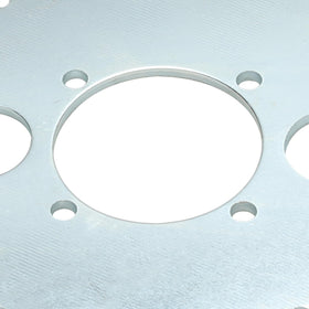 YOXUFA sprocket with ruler showing bore and bolt-circle measurements