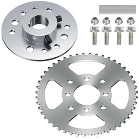 YOXUFA front view of 48T sprocket hub showing mounting pattern and fit benefit