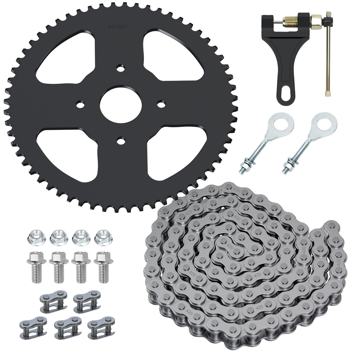 YOXUFA front view of 60T sprocket showing fitment and strength