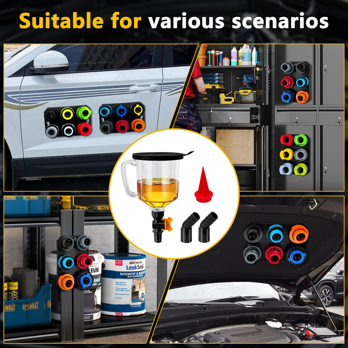 YOZYU kit packaging and contents organized for quick garage access
