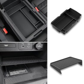 YPHUIKI front view of center console organizer showing neat storage benefit