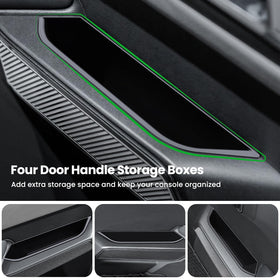 YPHUIKI left front door handle storage box installed for extra pocket space