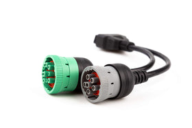 YPP split Y junction with green 9pin and 6pin showing clear routing