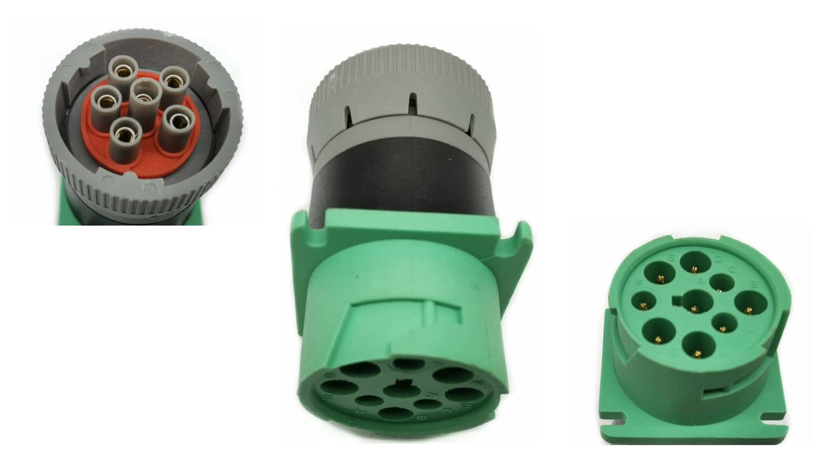 YPP adapter front view showing 9pin female and 6pin male connectors for easy device hookup