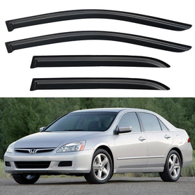 YQAUTEC front driver-side visors fitted on Accord, sleek protection