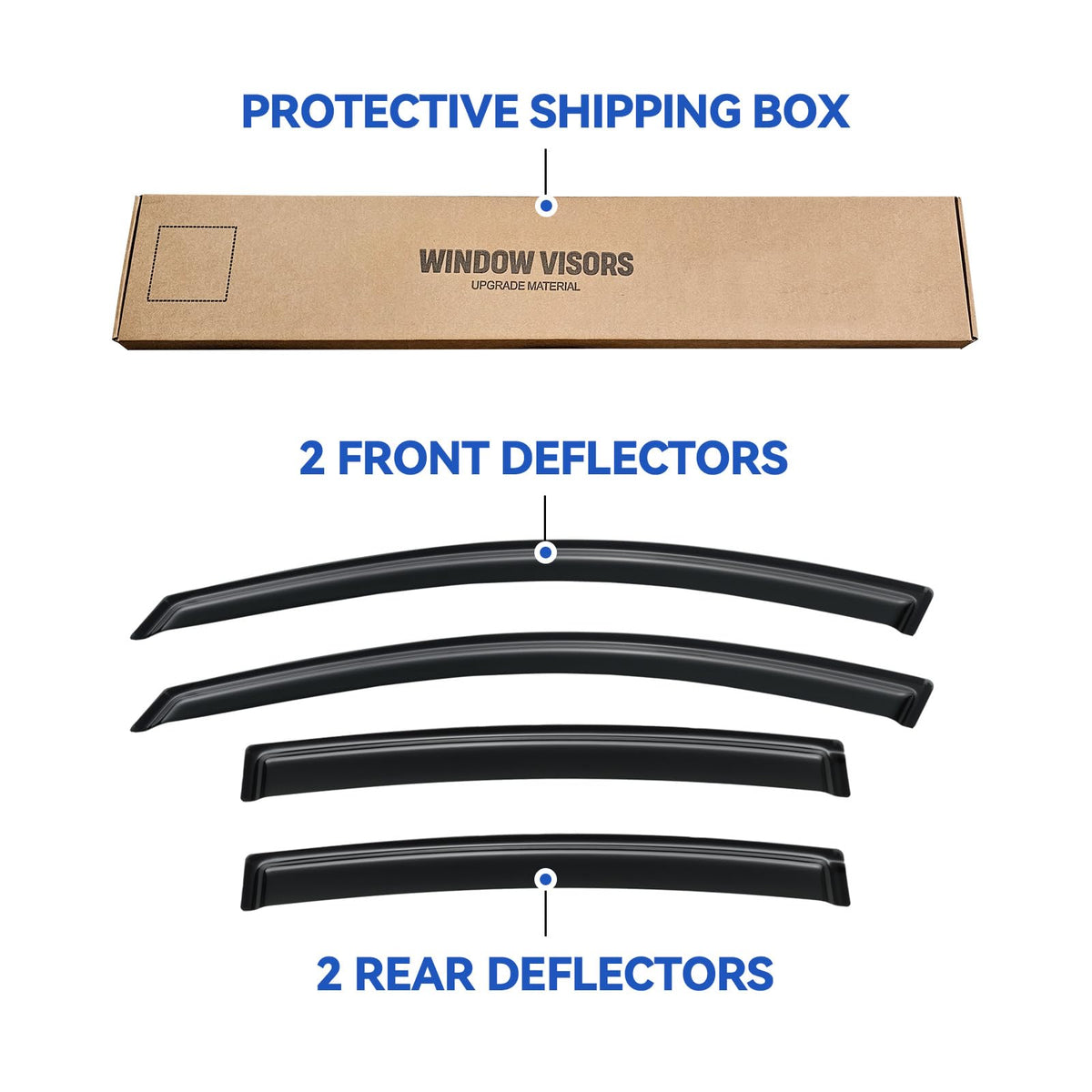 YQAUTEC adhesive tape detail with 3M backing showing secure, no-drill attachment benefit