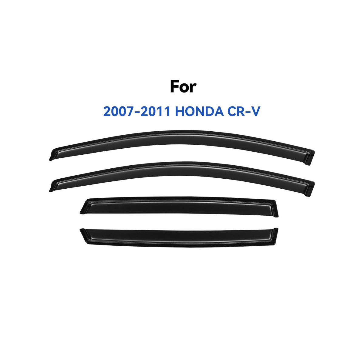 YQAUTEC rear passenger visor on CRV improving airflow and rain defense
