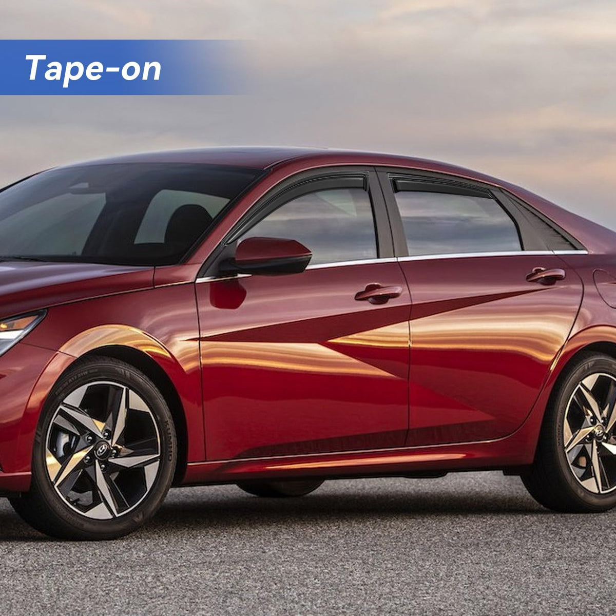YQAUTEC adhesive tape detail showing strong 3M-style bond for secure fit