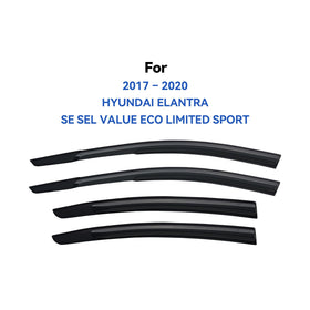YQAUTEC front driver visor aligned to window contour for wind protection