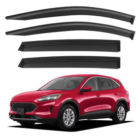 YQAUTEC front passenger window visor showing sleek fit and protection