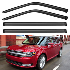 YQAUTEC packaging showing full Ford Flex visor set and easy-fit benefit