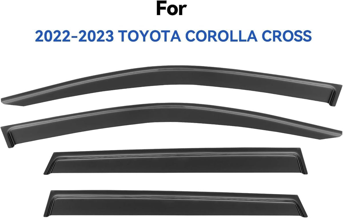 YQAUTEC front driver door visor fitted for precise Toyota Corolla Cross fit
