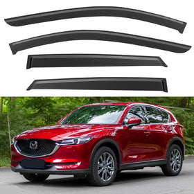 YQAUTEC front driver visor on CX‑5 showing sleek protection and airflow