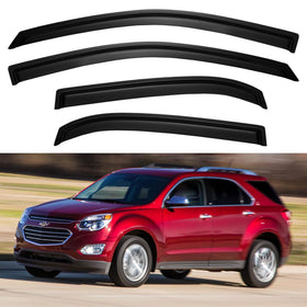 YQAUTEC front passenger visor on Equinox showing rain protection benefit