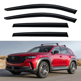 YQAUTEC front passenger visor fitted on CX‑50 showing weather protection benefit