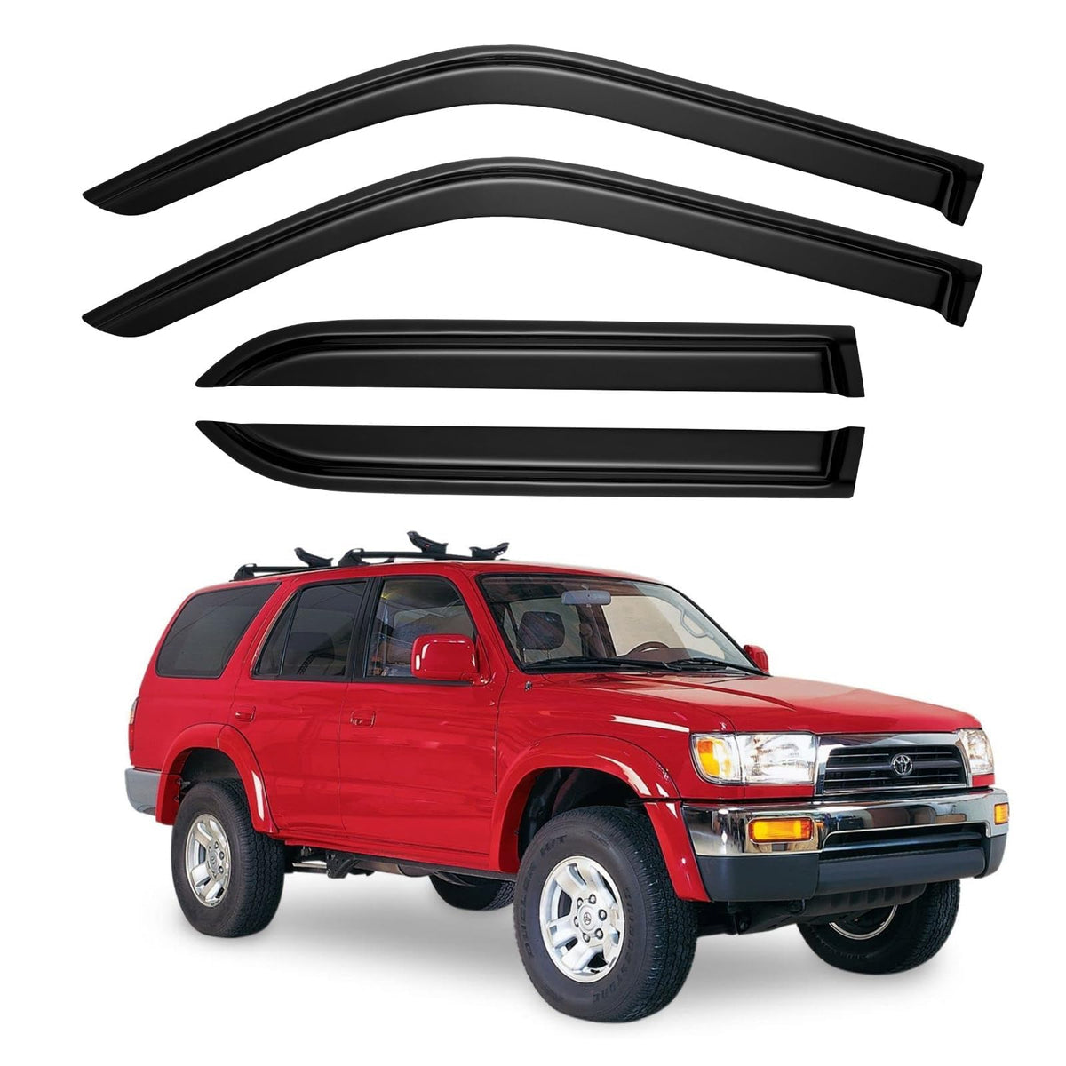 YQAUTEC front passenger visor on 4Runner showing clean fit and improved ventilation