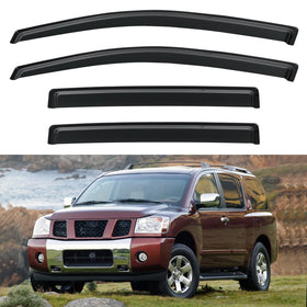 YQAUTEC front passenger window visor fitted to Armada, improves airflow