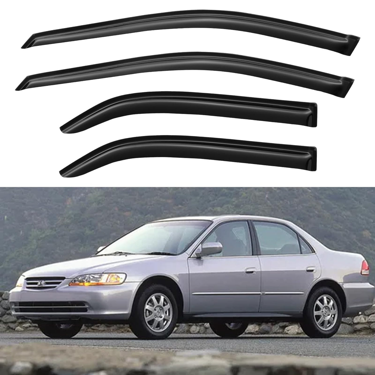 YQAUTEC front passenger visor packaging showing product benefits