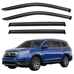YQAUTEC front passenger window visors mounted, improves ventilation