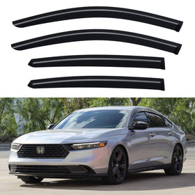 YQAUTEC front installed visors on Accord sedan adds weather protection
