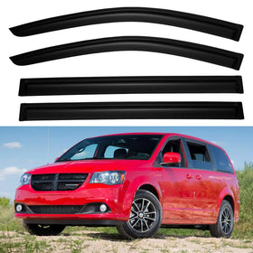 YQAUTEC front view on Grand Caravan showing full visor set and low-profile look